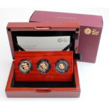 Three Coin set 2019 (Sovereign, Half-Sovereign & Quarter Sovereign) Proof FDC boxed as issued