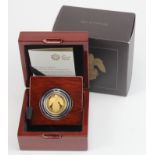 Twenty Five Pounds 2019 "The Falcon of the Plantagenets" Quarter ounce gold proof. FDC boxed as