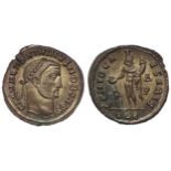 Roman Imperial, Maximinus II Daia AE follis (some silvering) Alexandria 309-10 AD, Genius reverse,