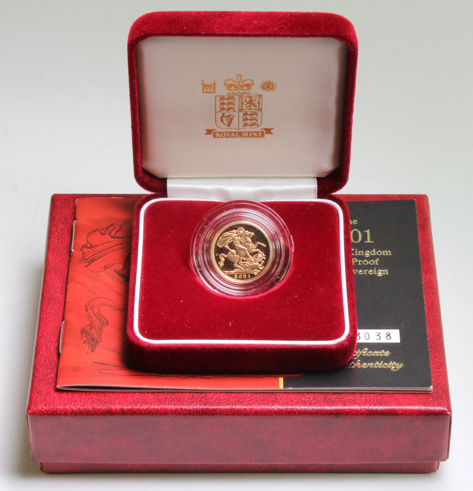 Half Sovereign 2001 Proof FDC cased as issued