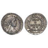 Julian II silver siliqua 355-363 AD, Lugdunum Mint, VF, flan crack 7 o'clock.