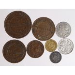 Russia (8) 19th-20thC assortment including silver minors, mixed grade.