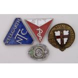 Nursing related badges (4) comprising 2 silver items, plus one silver plate and one bronze &