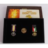 Sovereign 1980 EF, housed with two replica miniature medals in a set called 'Behind Enemy Lines,
