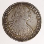 Mexico silver 8 Reales 1798 Mo FM GF