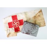 German Red Cross belt buckle & armband