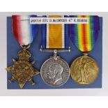 1915 Star Trio to 200016 Sjt D McIntosh R.Highlanders. Served with 4th Bn. Also entitled to the