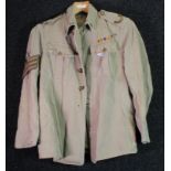 Worcester Reg 1930 tropical jacket complete with original insignia and WW1 medal bar.
