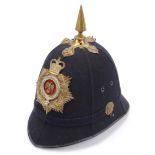 Royal Scots Greys KC blue cloth helmet a/f