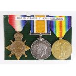 1915 Star Trio to 3106 Pte J McGill R.Highlanders. Served with 7th Bn. Entitled to a Silver War