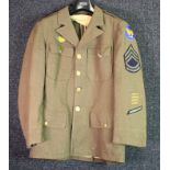 USAF WW2 Sgt jacket complete with all its correct insignia.