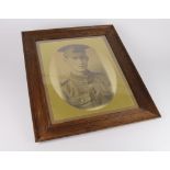 Giant Military portrait of a young soldier, probably serving with a London Regt.