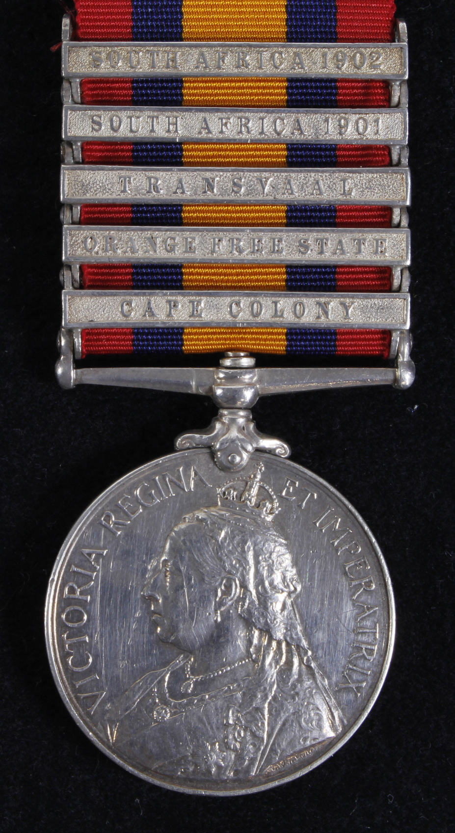 QSA with bars CC/OFS/Tr/SA01/SA02 named to (5638 Corpl T Clifford, Yorkshire L.I.). Served with
