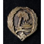 German Afrika Korps brass field cast badge, unusual