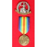 Victory Medal to 12483 Pte A Dawson Norfolk Regt. Killed In Action 31/7/1915 with the 7th Bn. Born