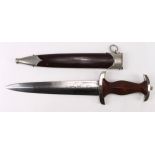German SA Rohm inscription dagger with scabbard, good example, Aesclap, Tuttlingen maker marked,