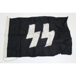 German Nazi 'SS' flag with faint markings