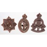Badges WW2 plastic economy hat badges RASC / RAOC / R.SIGNALS all with fixing lugs.