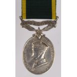 Territorial Efficiency Medal GV named (4456042 Pte T Dixon B.W.).
