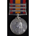 QSA with bars CC/OFS/Tran named to (14419 Pte W Hindley RAMC). With copy medal rolls