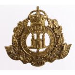 Suffolk Regiment O/R's Cap badge KC brass, 3 Towers, 1st VB, pre 1906