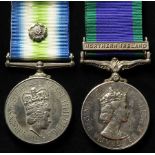 CSM QE2 with Northern Ireland clasp (24428706 Gdsm E O Flynn SG), with South Atlantic Medal 1982