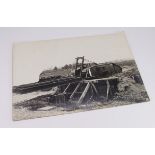 Large WW1 Tank Bridge Laying. Tank No 10509. Photo 19"x13" inches