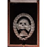 German Spanish Civil War Panzer badge in fitted case, 800 marked