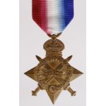 1915 Star to 2667 Pte S Bradbury 19-London Regt. Lived Seven Sisters Road, Tottenham. (1)