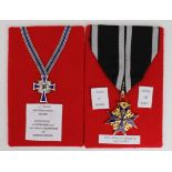 German Nazi Mothers Cross in Silver. Plus a high quality replica of the "Blue Max" Pour le