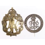 WW1 Silver War Badge '319766' awarded to Vivienne Dennis, serving with QMAAC. Plus a QMAAC Cap