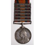 QSA with bars CC/TH/OFS/RoL/Tran/LN named to (2189 Pte A Caines 1: YK & Lanc Regt). Confirmed to