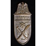 German Narvik armshield, no backing