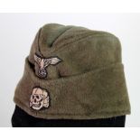 German Waffen SS sidecap, service worn but