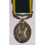 Territorial Efficiency Medal GV named (6143429 Pte H R Knight B.W.).