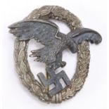 German Luftwaffe Observers badge, shows wear