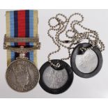 Operational Service Medal 2000 with Afghanistan clasp to Gnr R A Sewell RA 30063252. With ID Tags