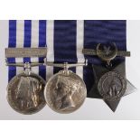 Egypt Medal dated 1882 with Alexandria 11th July clasp (F A Burrow. SIGn 2nd CL HMS Invincible),