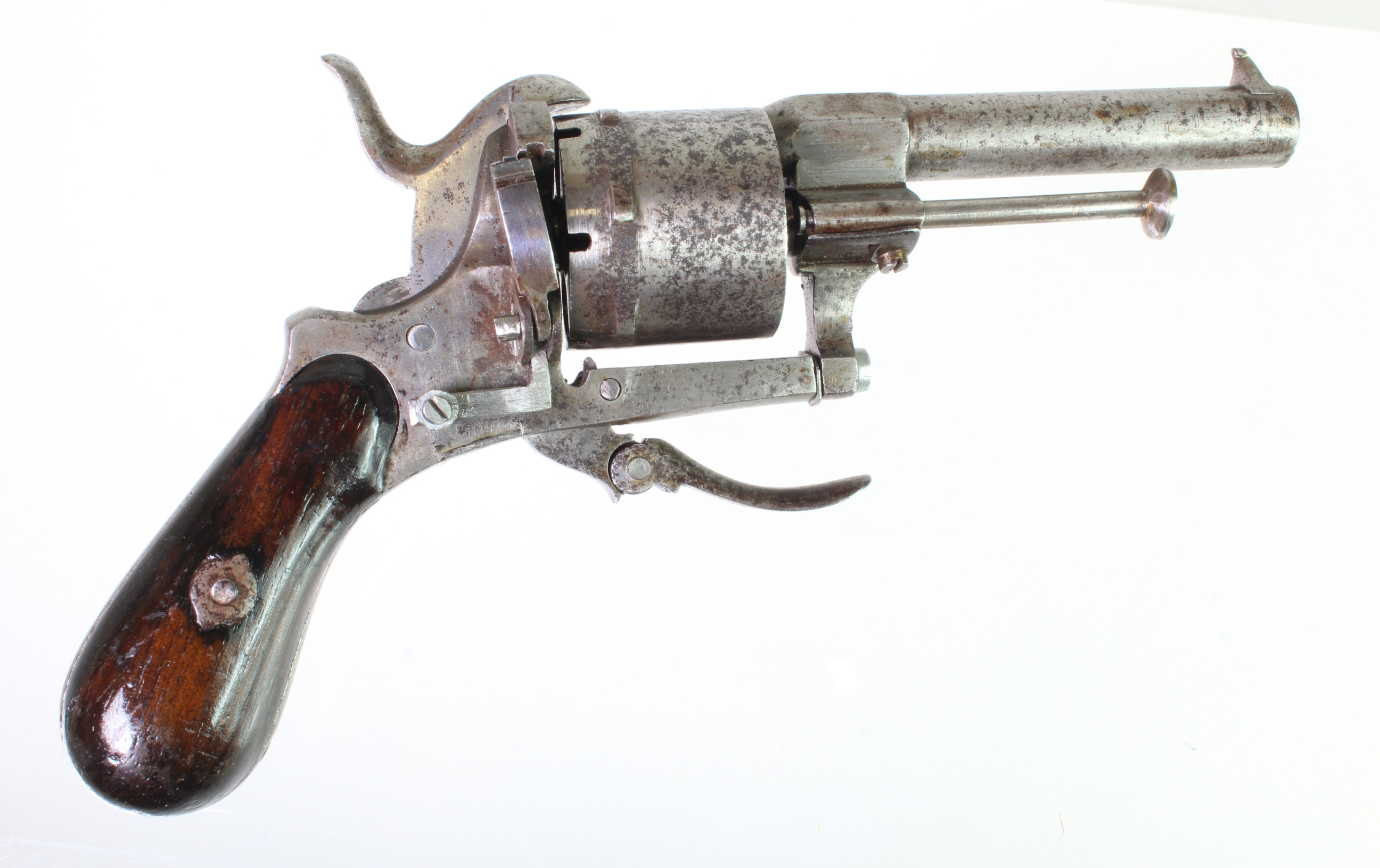19th Century Belgium pin fire pocket revolver nice gun all complete and in working condition.