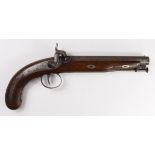 Pistols - non-matching pair of travelling / duelling percussion pistols by William Powell of