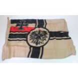 Imperial German flag, service wear, 3x2 feet