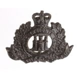 Suffolk Regiment Officers Cap badge QC, bronze