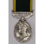Territorial Efficiency Medal GVI named (2757419 Pte D Cairns R.P.C.) Royal Pioneer Corps.