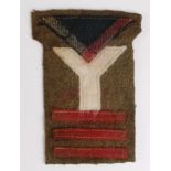 Badges WW2 Divisional arm badge set, unknown, likely a Scottish unit service wear.