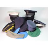 Military hats large box full including WW2.