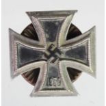 German WW2 Iron Cross 1st class, screw back private purchase solid construction example.