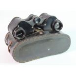 WW1 1919 dated pair of x6 binoculars by w Watson & Son, London in their leather case.