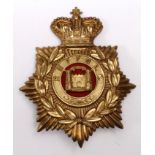 Suffolk Regiment O/Rs Helmet Plate, QVC, brass