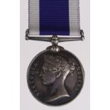 Naval LSGC Medal QV named (C.R.Smith A.B. HMS Excellent). With copy service papers, born
