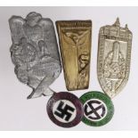 German Party Lapel badges, five different